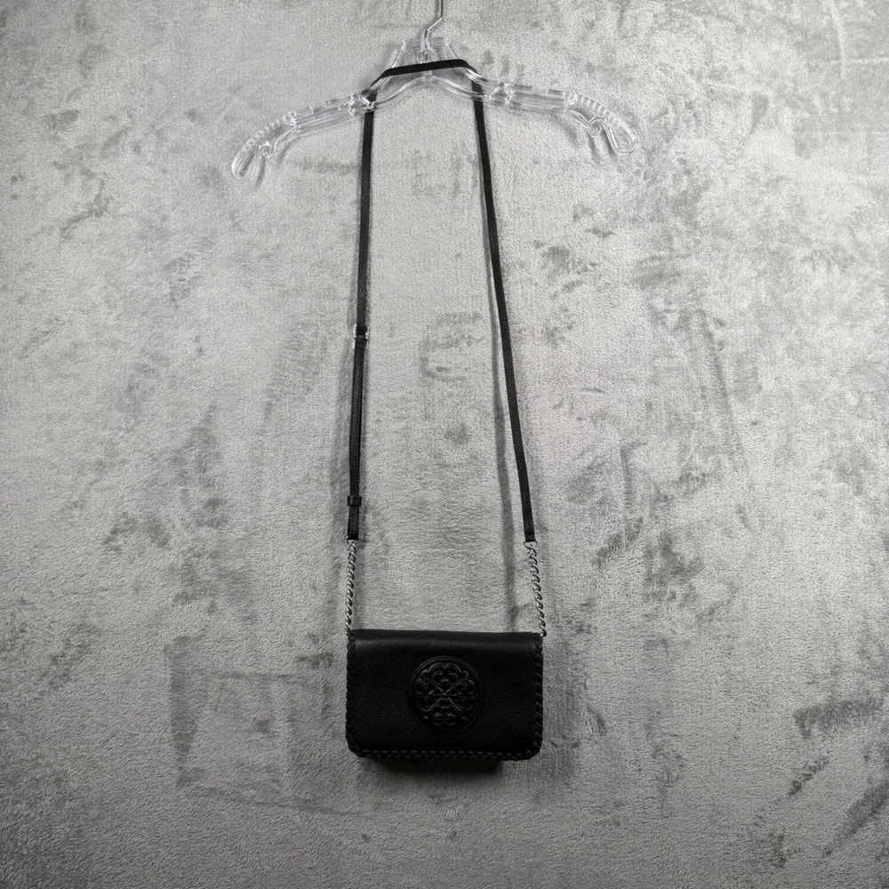 Brighton Ferrara Pouch Crossbody Bag Medallion Silver‎ Chain Strap Whipstitch